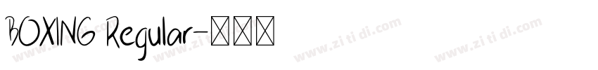 BOXING Regular字体转换